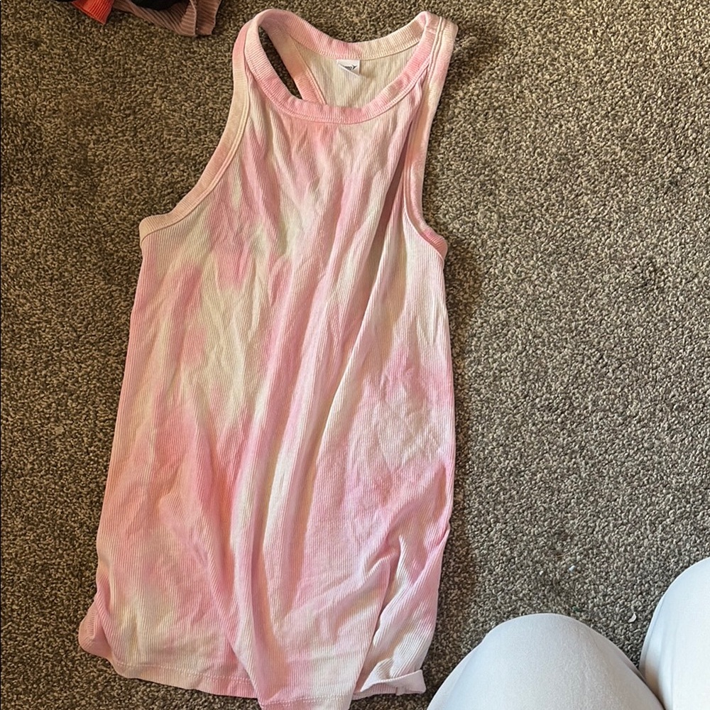 Pink Tie-Dye Tank Top
